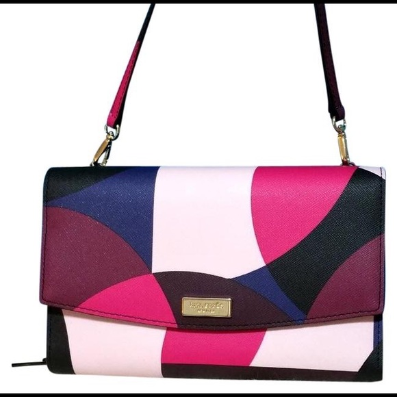 Kate Spade Laurel Way Geo Spotlight Winni Crossbody Bag Pink Multi